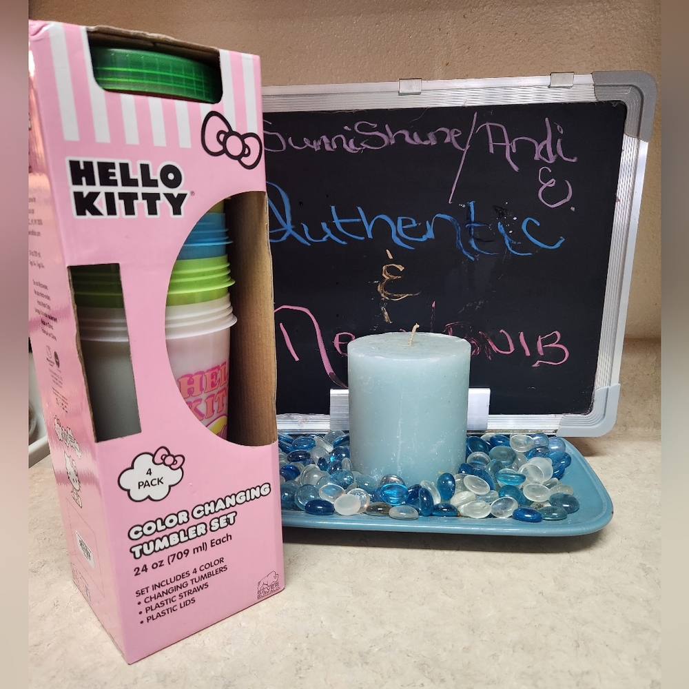 4-PACK] HELLO KITTY Color Changing Cold Tumbler Set ~ BNIB